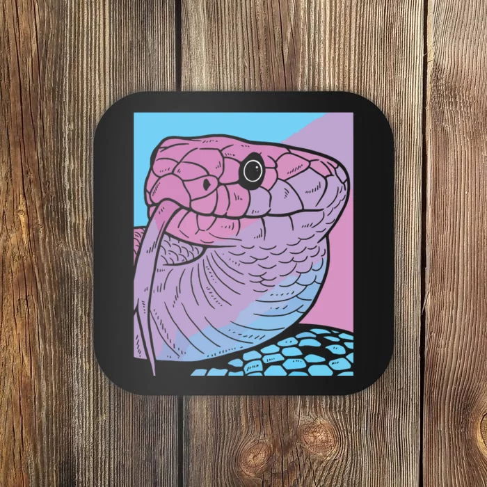 Vaporwave Snake Aesthetic Pastel Goth Serpent Coaster