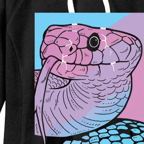 Vaporwave Snake Aesthetic Pastel Goth Serpent Women's Fleece Hoodie