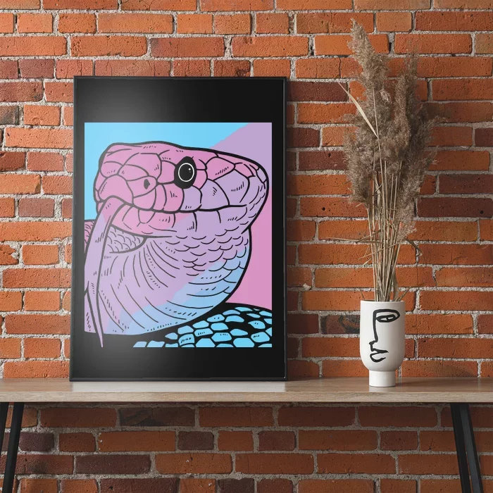 Vaporwave Snake Aesthetic Pastel Goth Serpent Poster