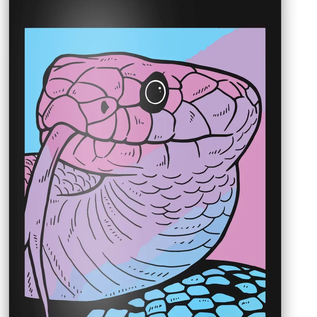 Vaporwave Snake Aesthetic Pastel Goth Serpent Poster