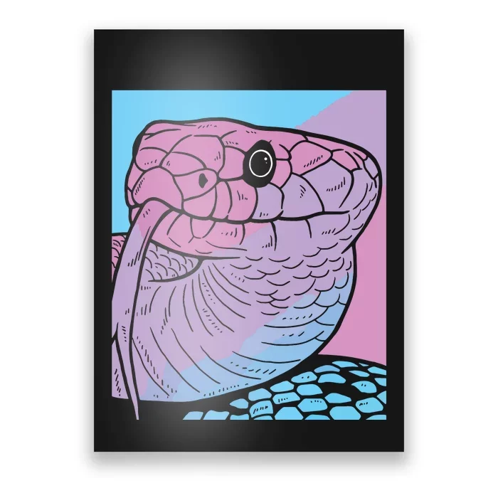 Vaporwave Snake Aesthetic Pastel Goth Serpent Poster