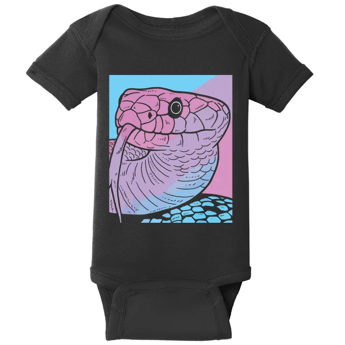 Vaporwave Snake Aesthetic Pastel Goth Serpent Baby Bodysuit