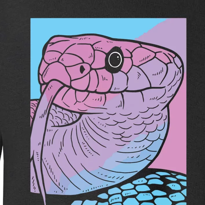 Vaporwave Snake Aesthetic Pastel Goth Serpent Toddler Sweatshirt