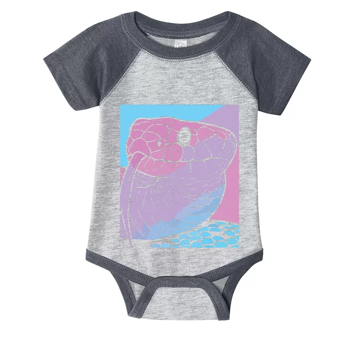 Vaporwave Snake Aesthetic Pastel Goth Serpent Infant Baby Jersey Bodysuit