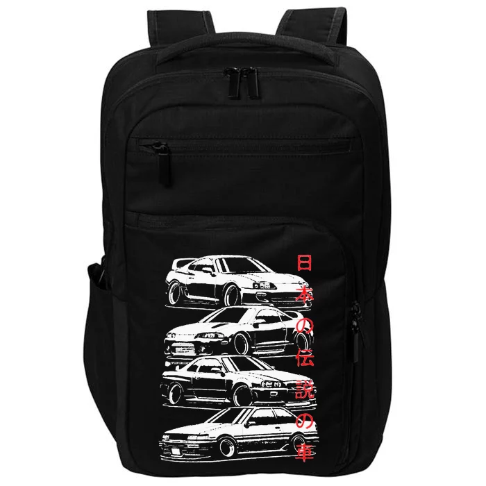 Vintage Skyline Automotive Jdm Legend Tuning Car Impact Tech Backpack