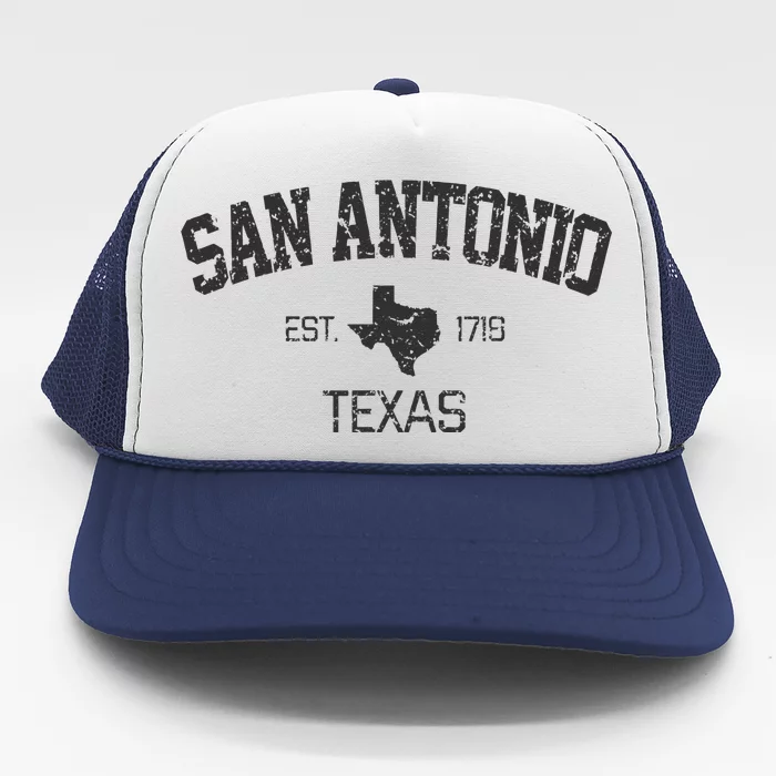 Vintage San Antonio Texas EST 1718 Souvenir Gift Trucker Hat