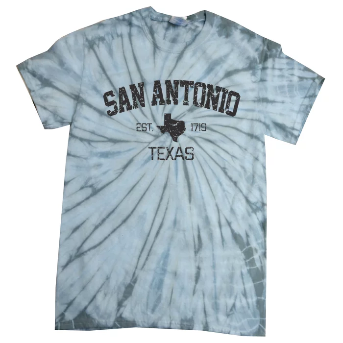 Vintage San Antonio Texas EST 1718 Souvenir Gift Tie-Dye T-Shirt