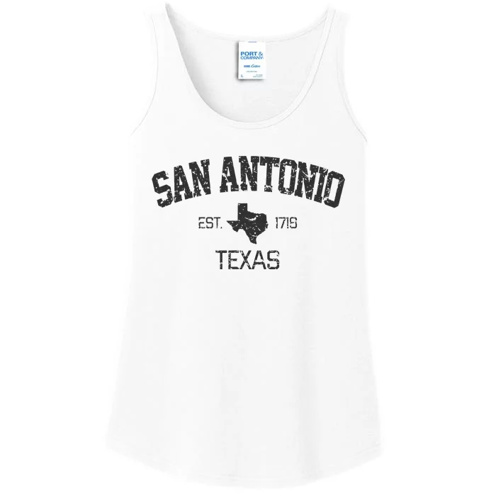 Vintage San Antonio Texas EST 1718 Souvenir Gift Ladies Essential Tank