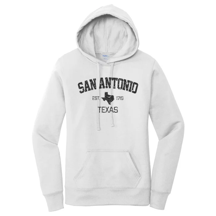 Vintage San Antonio Texas EST 1718 Souvenir Gift Women's Pullover Hoodie