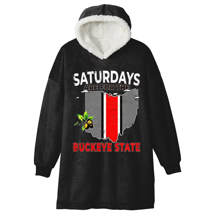 Vintage Saturdays Are For The Buckeye State Grunge Hooded Wearable Blanket