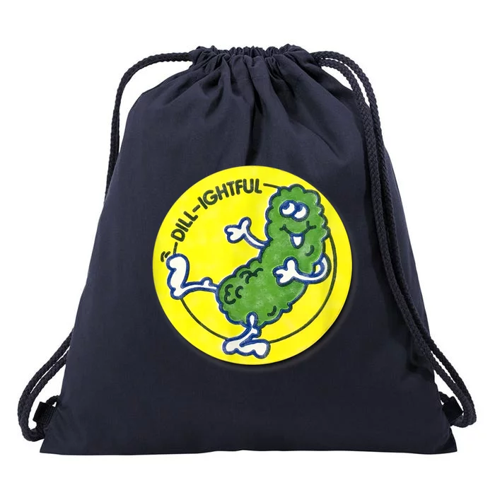 Vintage Scratch And Sniff Sticker Dill Pickle, DillLightful Drawstring Bag