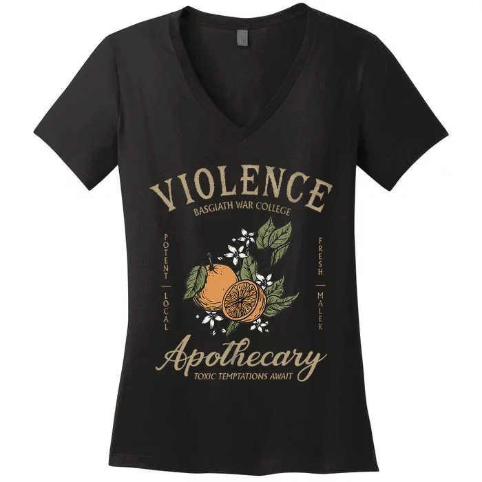 Violet Sorrengail Apothecary Rebecca Basgiath War Women's V-Neck T-Shirt