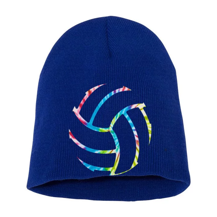 Volleyball Stuff Attire Tie Dye Gift For A Teen Player Gift Short Acrylic Beanie