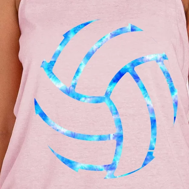 Volleyball Stuff Attire Tie Dye Gift For A Teen Player Gift Women's Knotted Racerback Tank