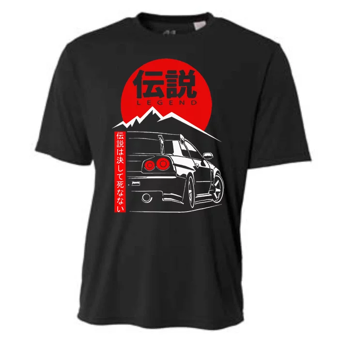 Vintage Skyline Automotive Jdm Legend Tuning Car Cooling Performance Crew T-Shirt