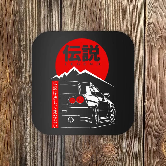 Vintage Skyline Automotive Jdm Legend Tuning Car Coaster