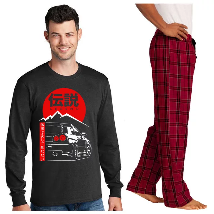 Vintage Skyline Automotive Jdm Legend Tuning Car Long Sleeve Pajama Set