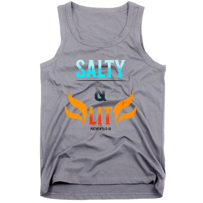 Vintage Salty And Lit Bible Verse Christian Tank Top