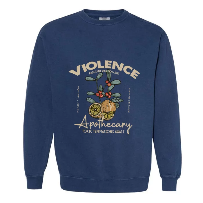 Violet Sorrengail Apothecary Book Lover Fourth Wing Garment-Dyed Sweatshirt