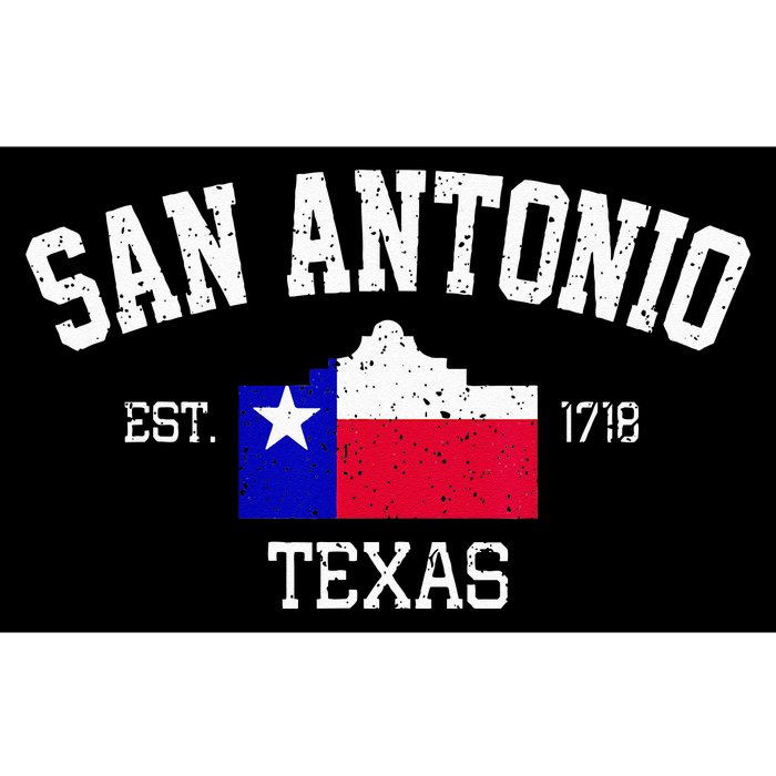 Vintage San Antonio The Alamo Texas Flag Bumper Sticker