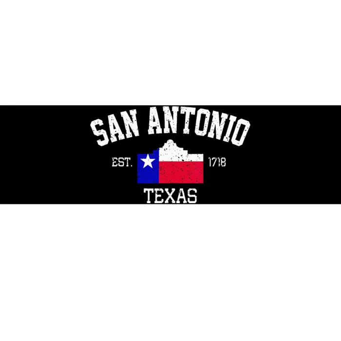 Vintage San Antonio The Alamo Texas Flag Bumper Sticker