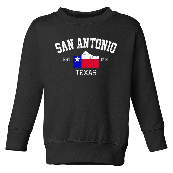 Vintage San Antonio The Alamo Texas Flag Toddler Sweatshirt