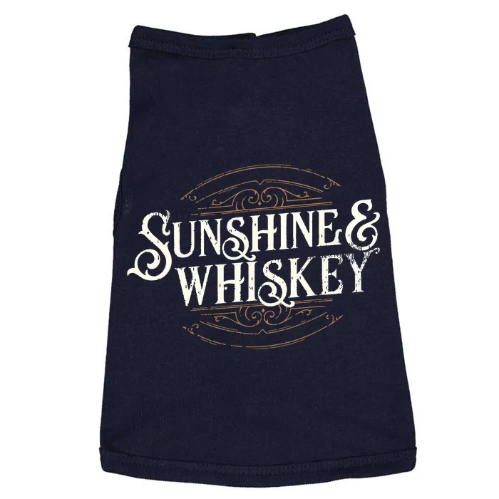 Vintage Sunshine And Whiskey Country Drinking Doggie Tank