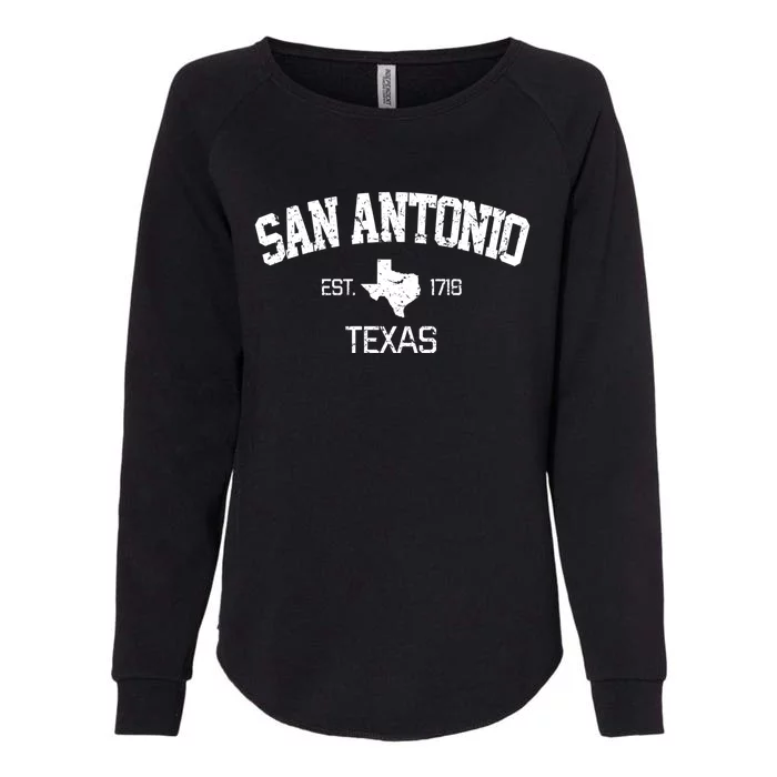 Vintage San Antonio Texas Est 1718 Souvenir Gift Cool Gift Womens California Wash Sweatshirt