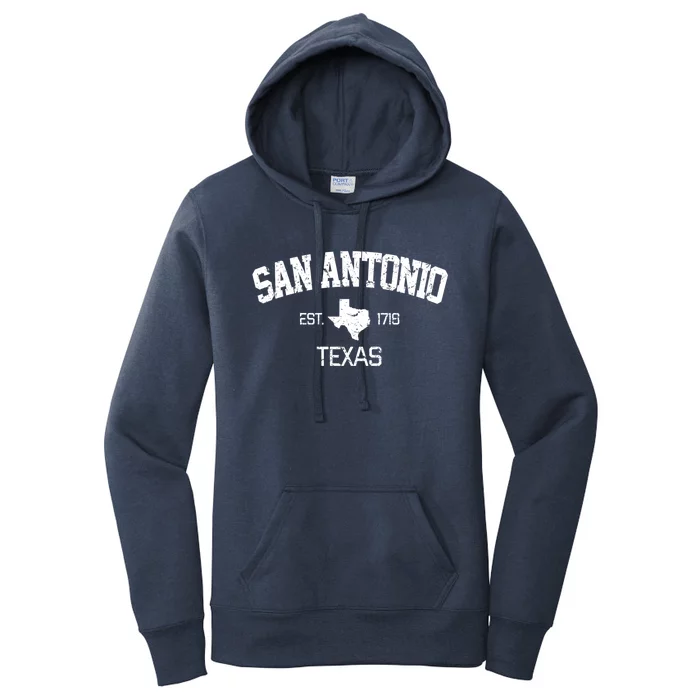 Vintage San Antonio Texas Est 1718 Souvenir Gift Cool Gift Women's Pullover Hoodie