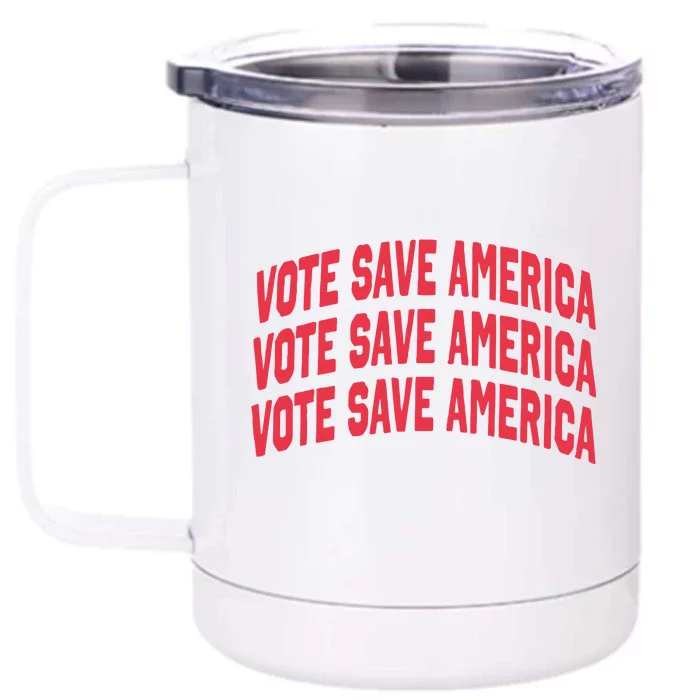 Vote Save America Letterman Front & Back 12oz Stainless Steel Tumbler Cup