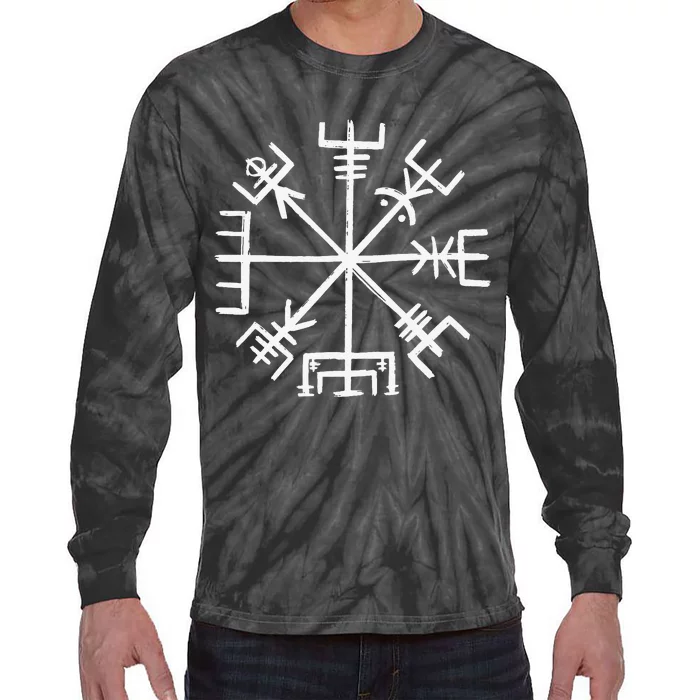 Vegvisir Symbol Ancient Nordic Compass Tie-Dye Long Sleeve Shirt