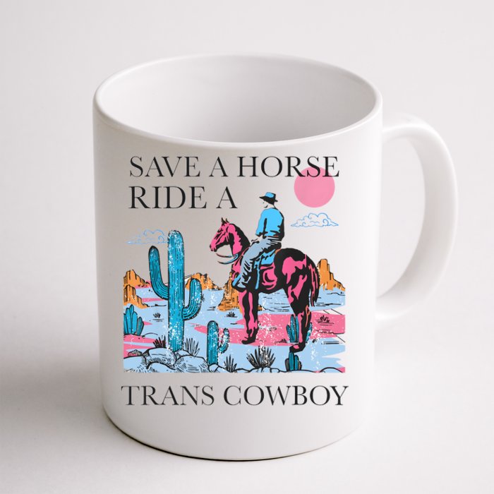 Vintage Save A Horse Ride A Cowboy Pride Lgbtq Front & Back Coffee Mug