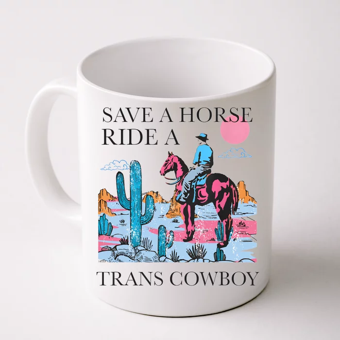 Vintage Save A Horse Ride A Cowboy Pride Lgbtq Front & Back Coffee Mug