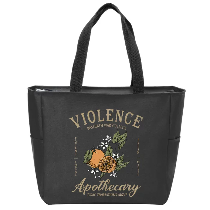 Violet Sorrengail Apothecary Rebecca Basgiath War College Zip Tote Bag