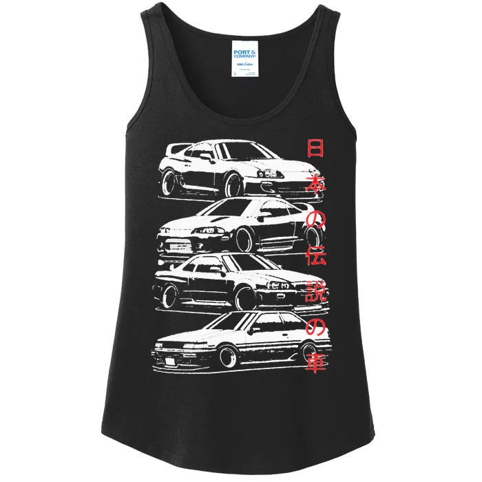 Vintage Skyline Automotive JDM Legend Tuning Car Ladies Essential Tank