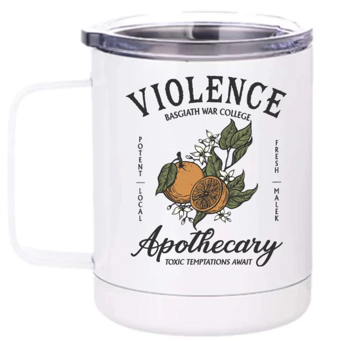 Violet Sorrengail Apothecary Basgiath War Front & Back 12oz Stainless Steel Tumbler Cup