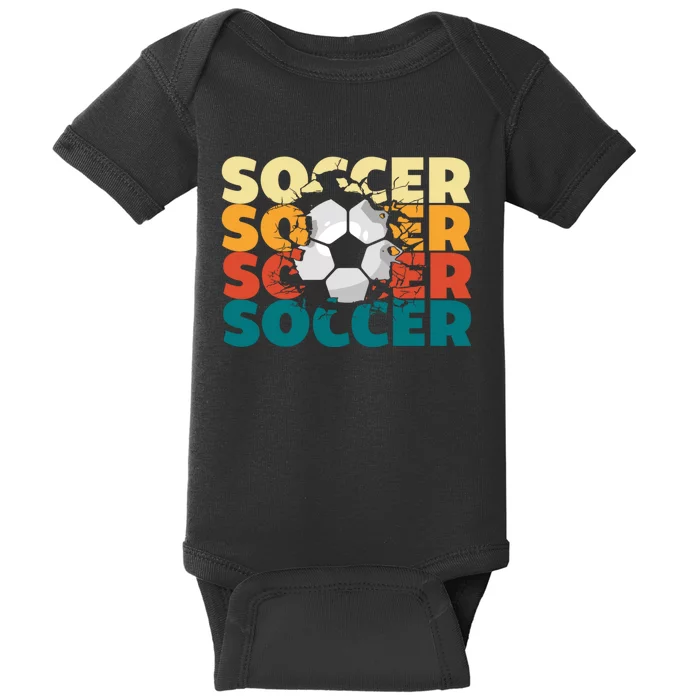 Vintage Soccer Apparel Gift Baby Bodysuit