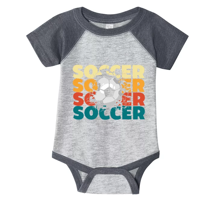 Vintage Soccer Apparel Gift Infant Baby Jersey Bodysuit