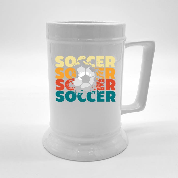 Vintage Soccer Apparel Gift Front & Back Beer Stein