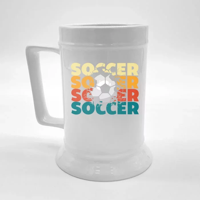 Vintage Soccer Apparel Gift Front & Back Beer Stein