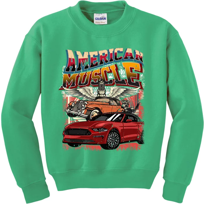 Vintage Streetwear American Muscle Car Kids Sweatshirt