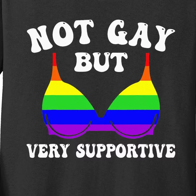 Very Supportive Ally Funny LGBT LGBTQ Kids Long Sleeve Shirt