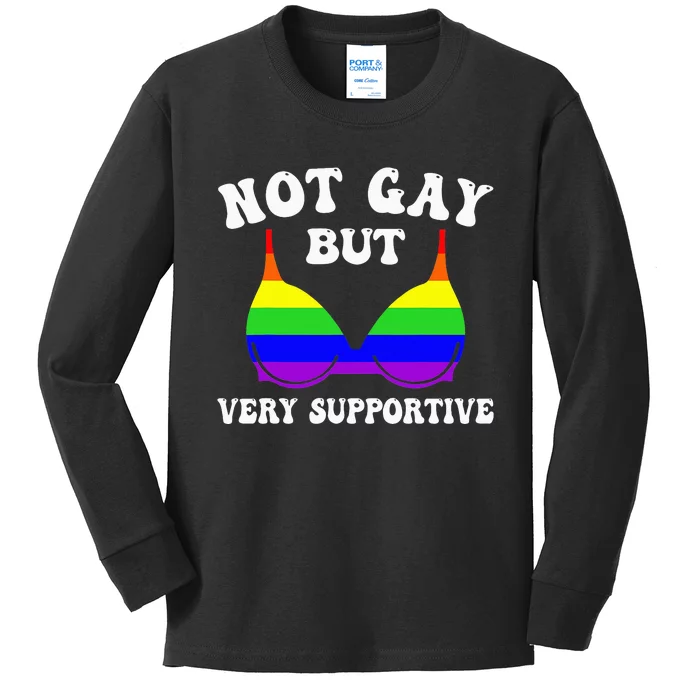 Very Supportive Ally Funny LGBT LGBTQ Kids Long Sleeve Shirt