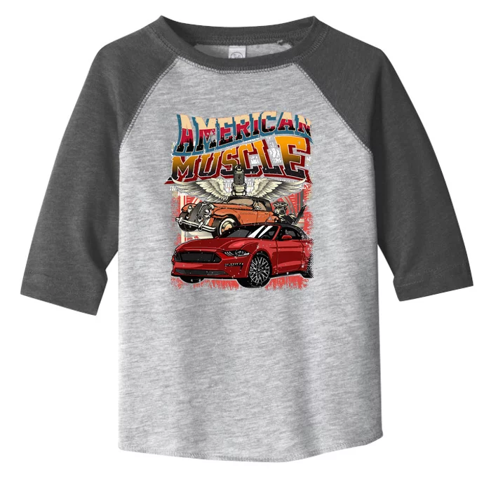 Vintage Streetwear American Muscle Car Graphic Apparel Toddler Fine Jersey T-Shirt