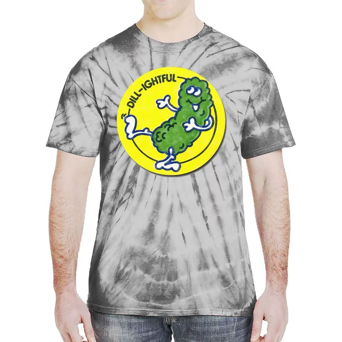 Vintage Scratch and Sniff Sticker Dill Pickle DillLightful Tie-Dye T-Shirt