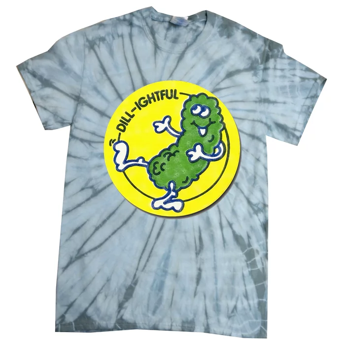 Vintage Scratch and Sniff Sticker Dill Pickle DillLightful Tie-Dye T-Shirt