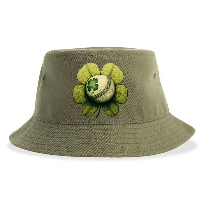 Vintage Shamrock Baseball St Patrick's Gift Sustainable Bucket Hat