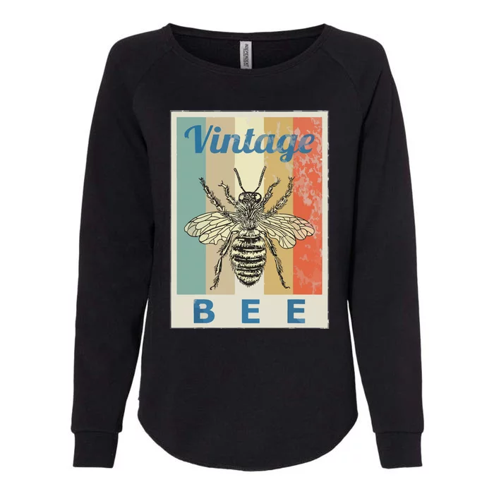 Vintage Style Bee Queen Honey Beekeeper Beekeeping Womens California Wash Sweatshirt