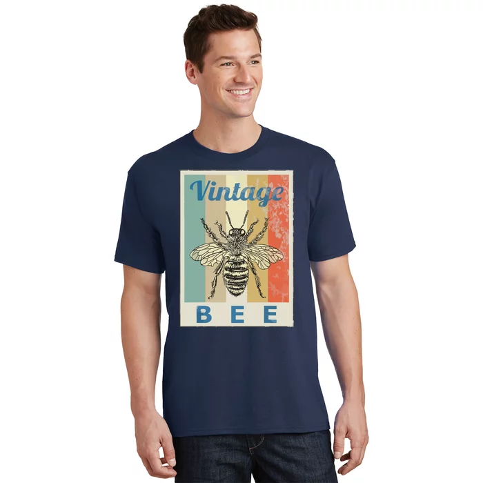 Vintage Style Bee Queen Honey Beekeeper Beekeeping T-Shirt