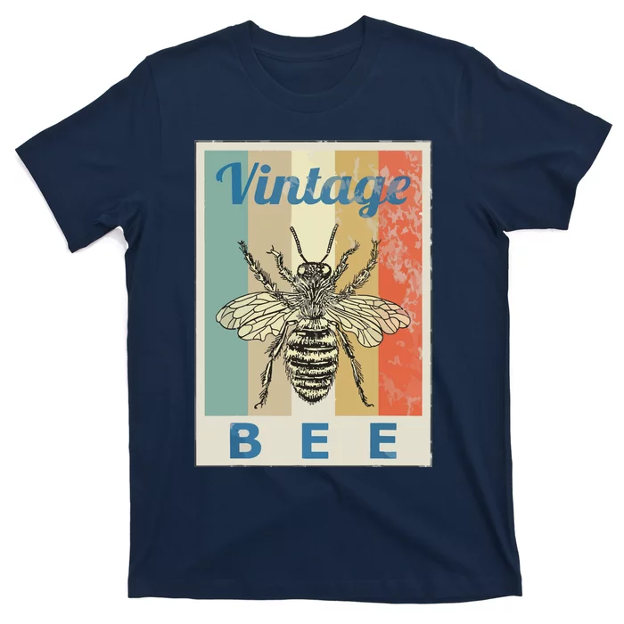 Vintage Style Bee Queen Honey Beekeeper Beekeeping T-Shirt